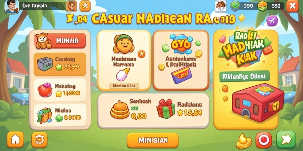 Tampilan menu utama yang menarik dan mudah dinavigasi.